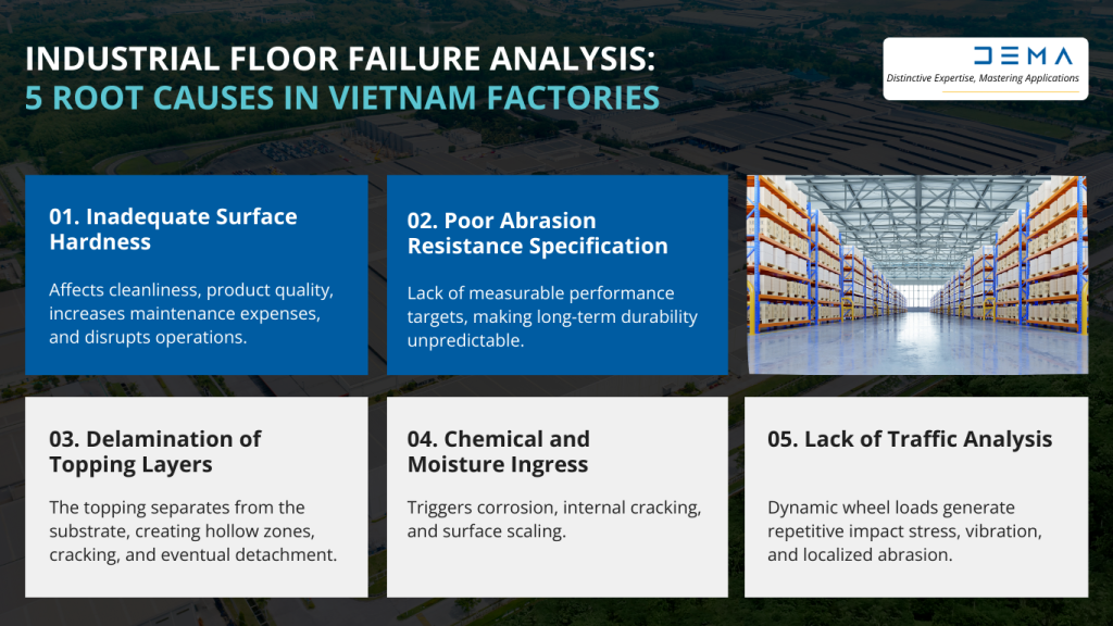 Common causes of industrial floor failure