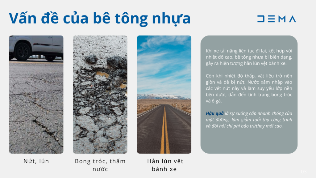 Vấn đề của bê tông nhựa