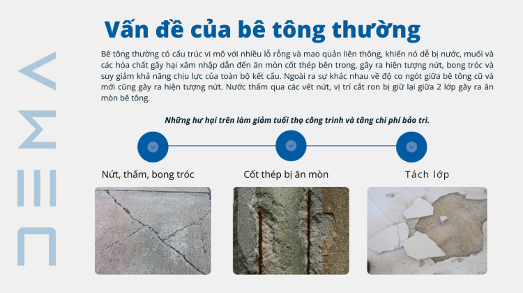 Vấn đề của bê tông thường